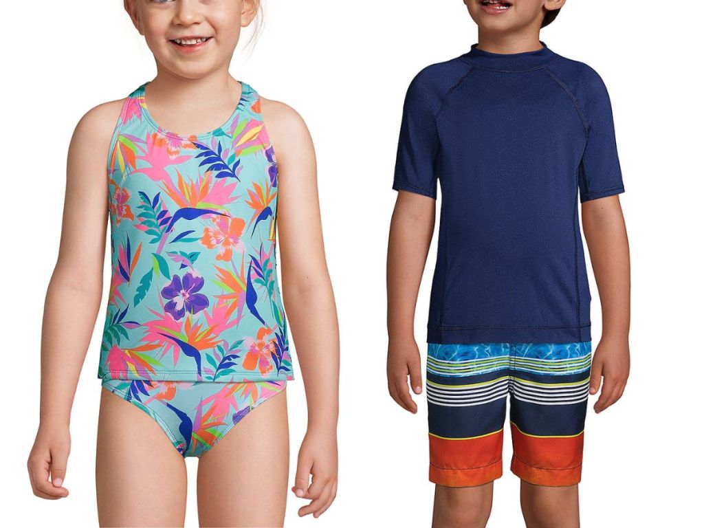 2 children in swimsuits