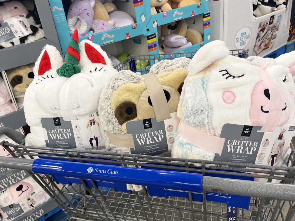 animal blanket wraps in sam's club shopping cart