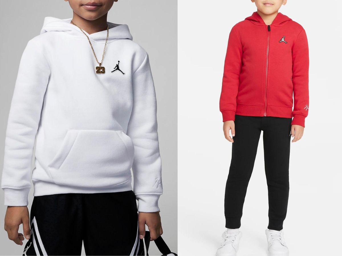 Stock images of kids wearing Nike Jordan clothing