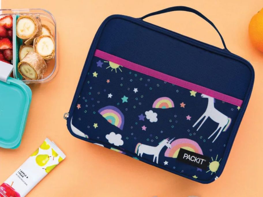 PackIt Freezable Lunch Box Cooler on a table