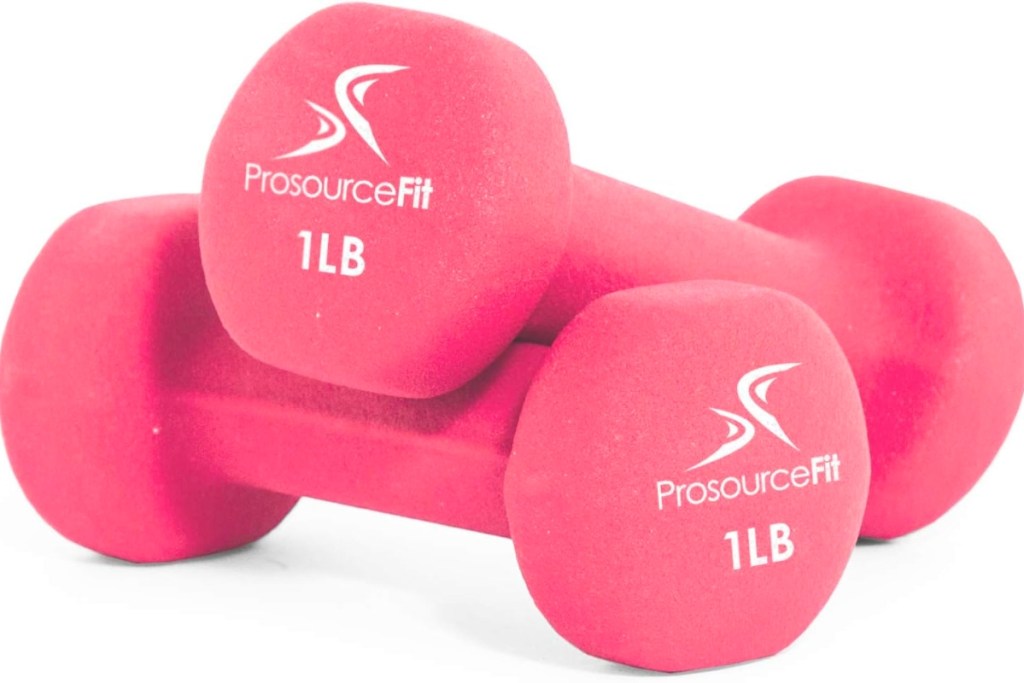 ProsourceFit Neoprene Dumbbells 1-Pound 2-Pack