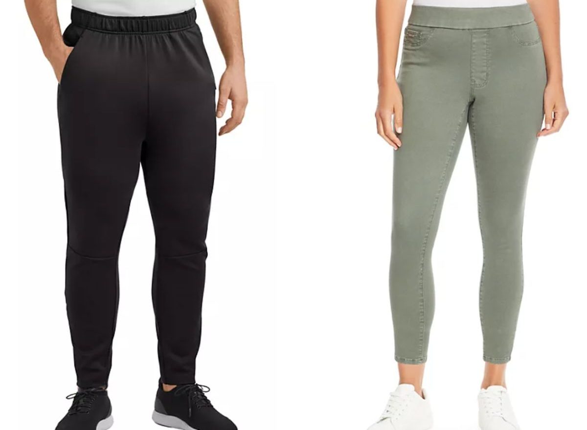 Stock images of men's & women's pants from Sam's Club