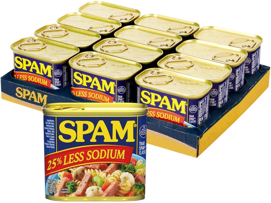 case of lower sodium canned spam