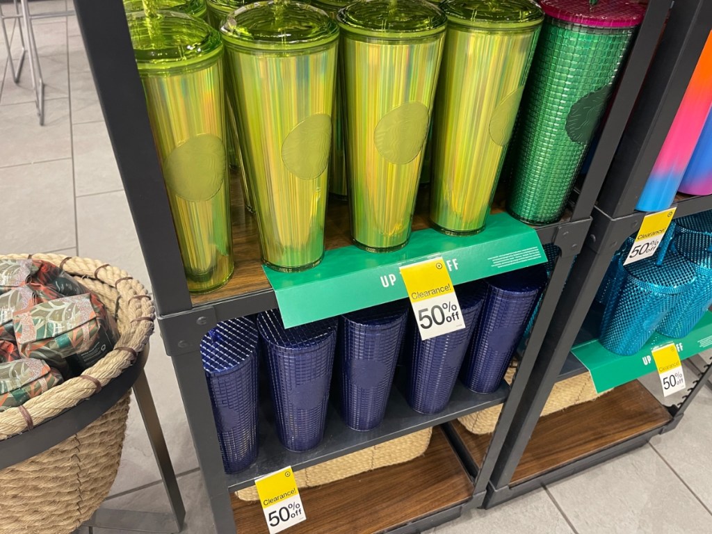 two types of starbucks tumblers on sale in target