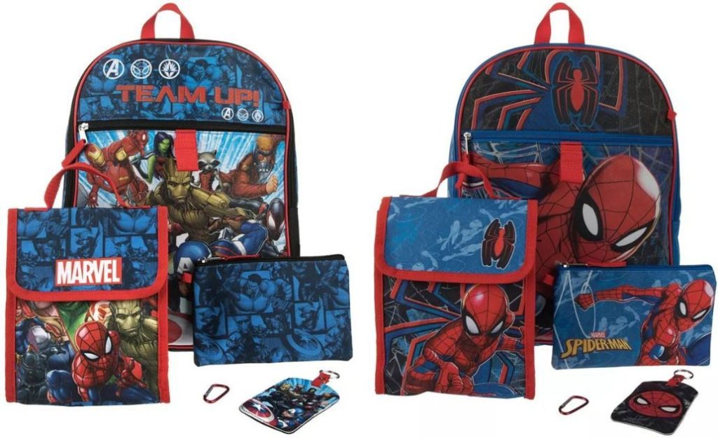 Stock images of two kids Superhero backpack sets