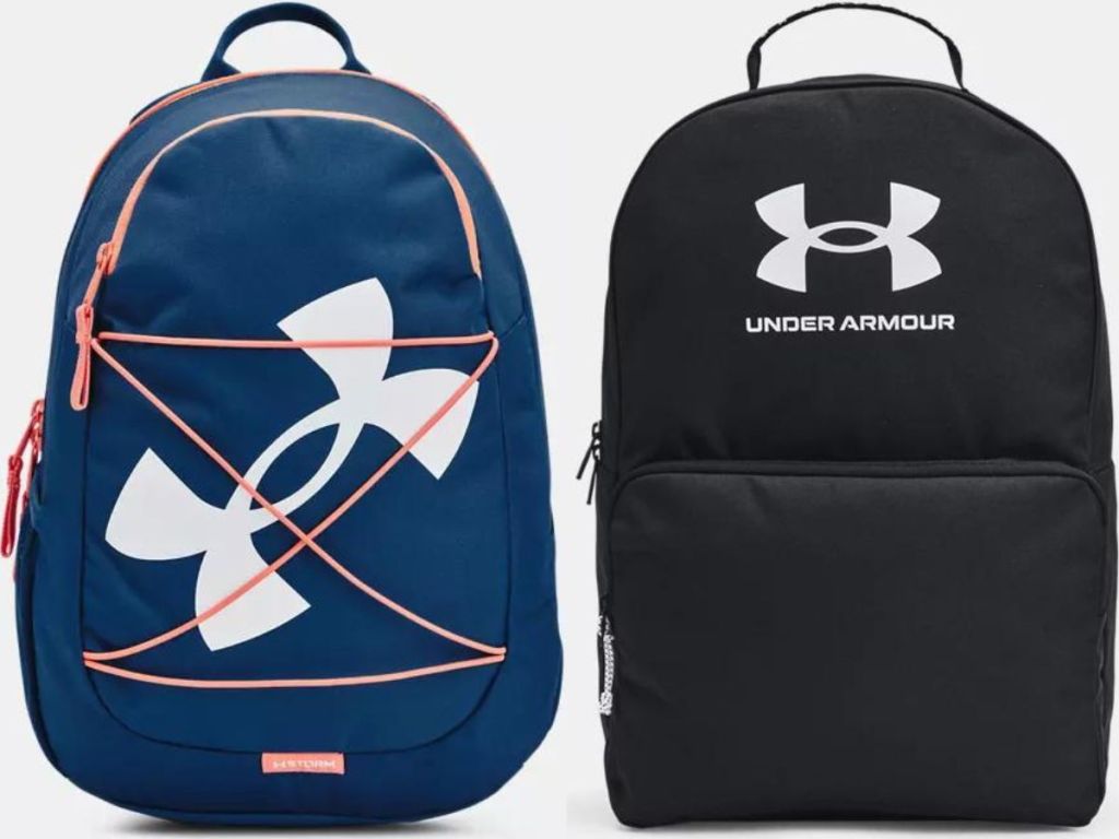 Stock images of two under armour backpacks