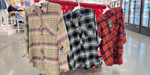 Trendy Wild Fable Oversized Flannel Shirts ONLY $17.50 at Target