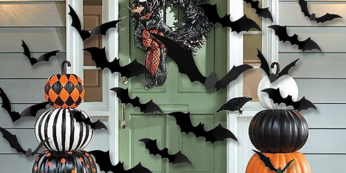New Amazon Halloween Decor | 3D Bats Wall Decoration 122-Piece Set Only $4.79