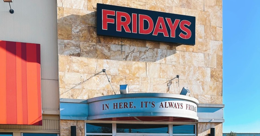 TGI Fridays sign on exterior of building