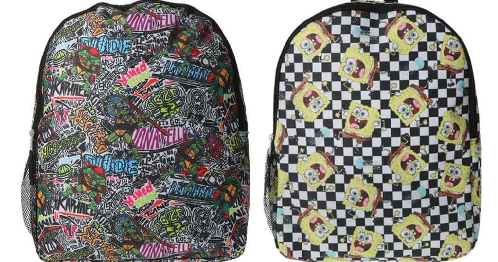 tmnt and spongebob backpacks
