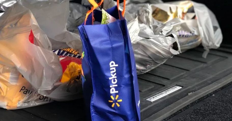 Walmart grocery pickup - bags in car