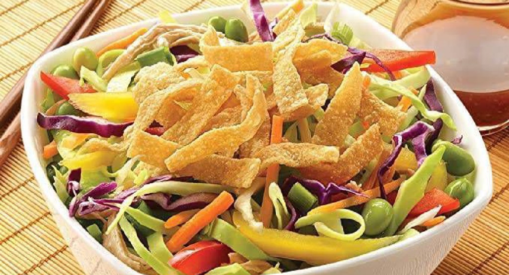 wasabi crunchy topper on salad