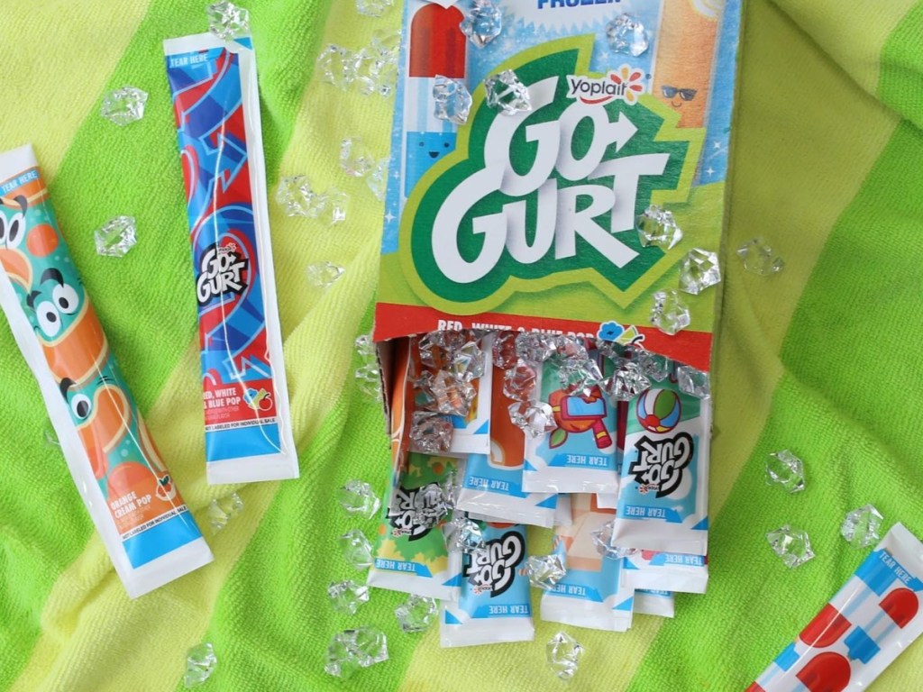 box of frozen GoGurt tubes