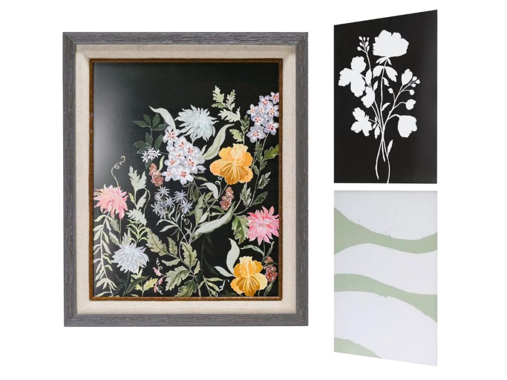 3 prints and a frame 