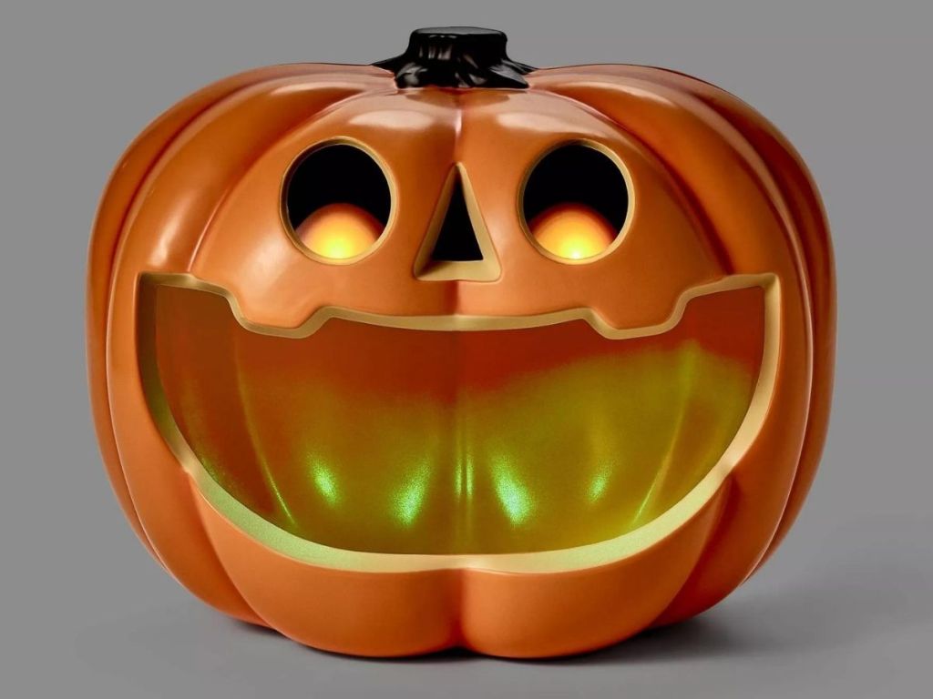 Light Up Jack-O'-Lantern Halloween Candy Bowl