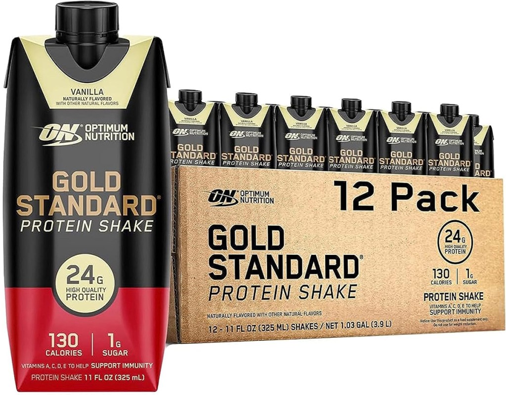 12-pack of Optimum Nutrition Protein Shakes in Vanilla