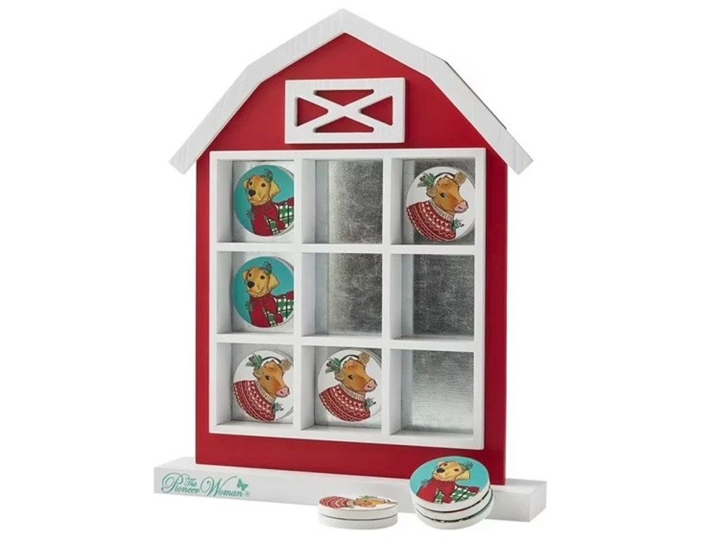 The Pioneer Woman Holiday Barn Tic-Tac-Toe Game