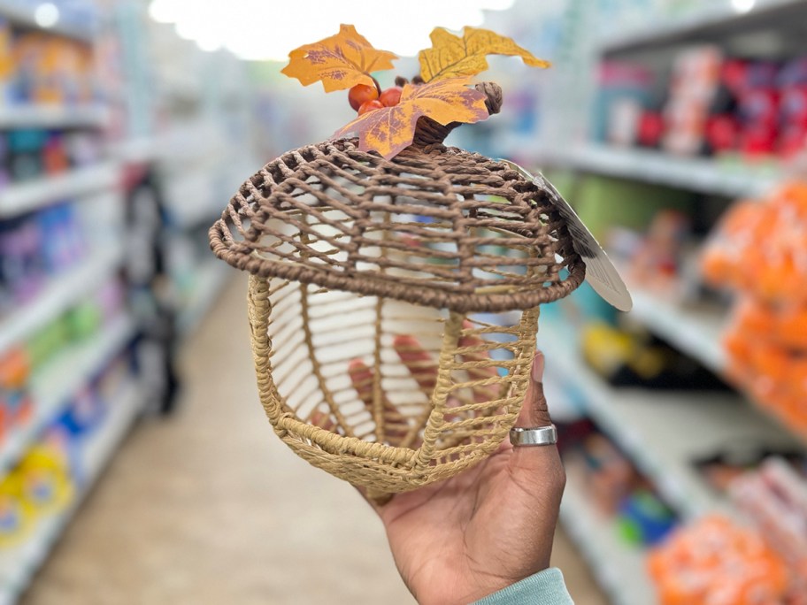 hand holding acorn 