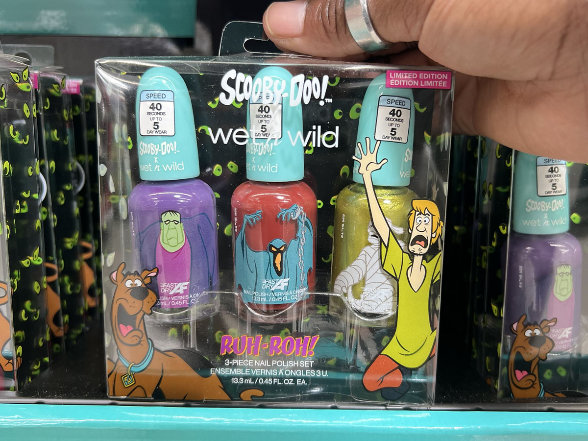 scooby doo nail polish set on display