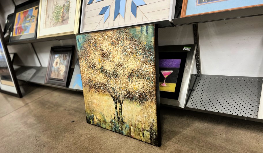 thrift store wall art section