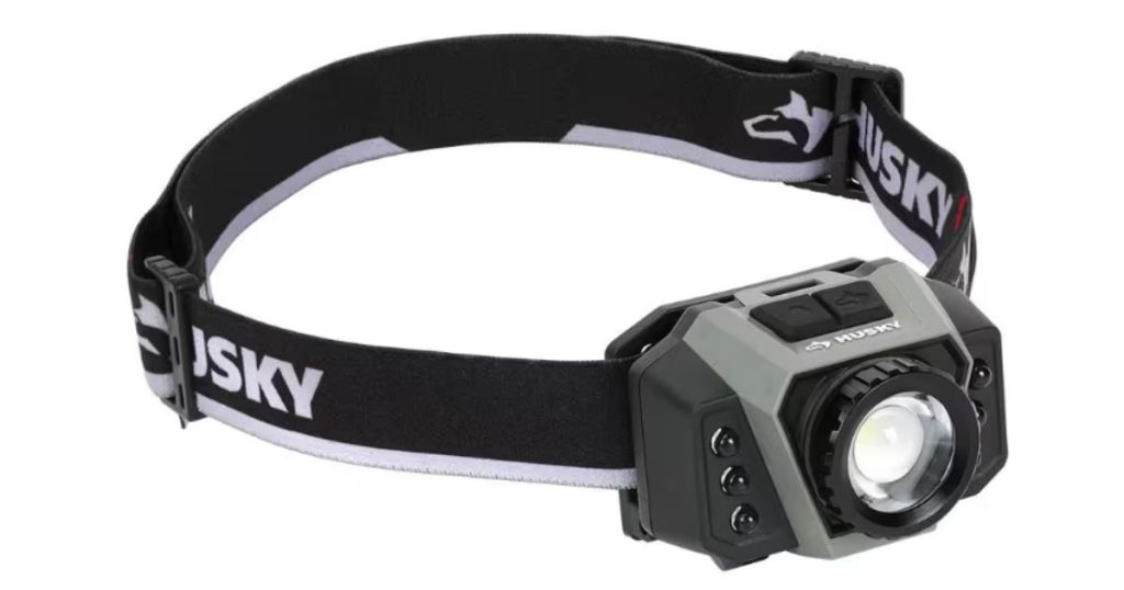 Husky 600 Lumens Dual Power Twist to Focus Rechargeable Headlight