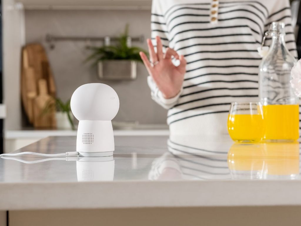 security camera hub on kitchen counter