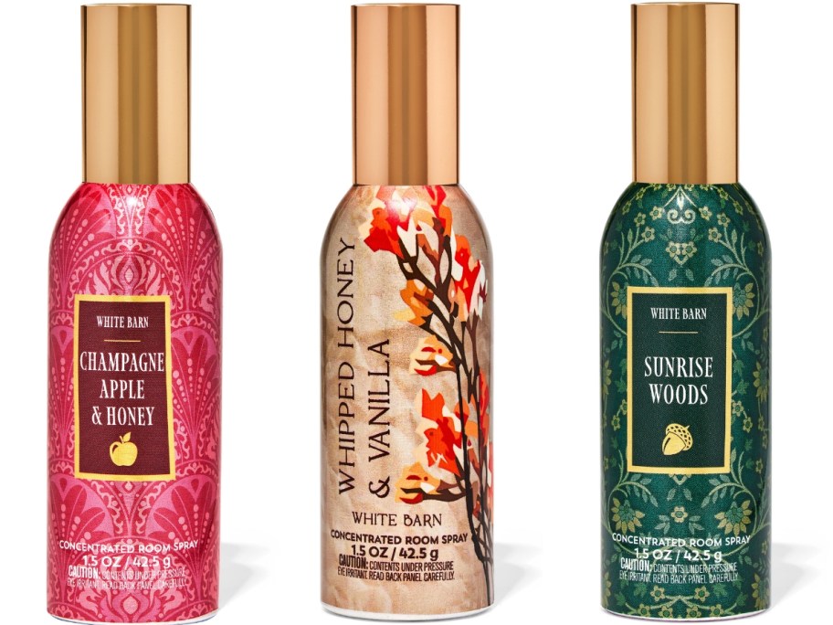 3 Bath & Body Works Room Sprays in Fall Scents