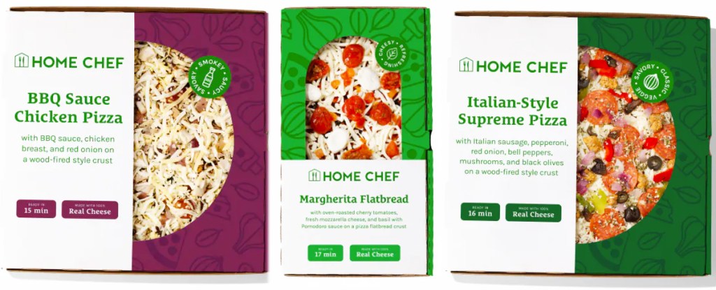 Home Chef Ready to Heat Pizzas and Flatbread