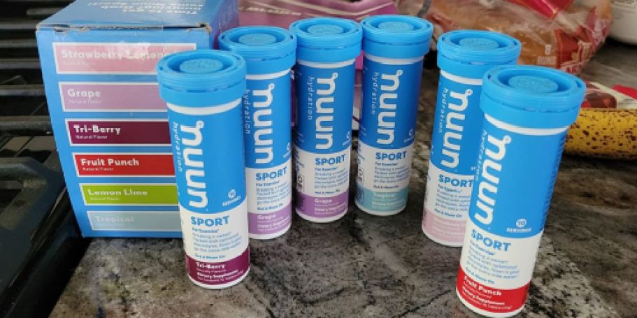 Nuun Sport Electrolyte Tablets 6-Count Variety Pack Just $18.84 on Amazon (Reg. $45)