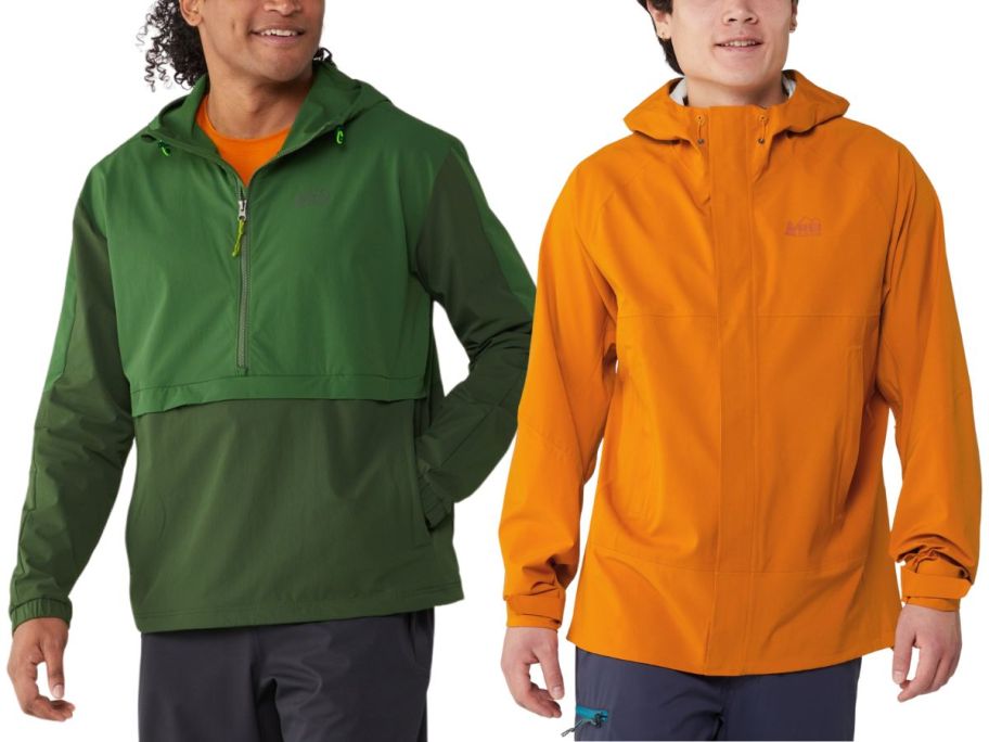 2 men wearing REI jackets