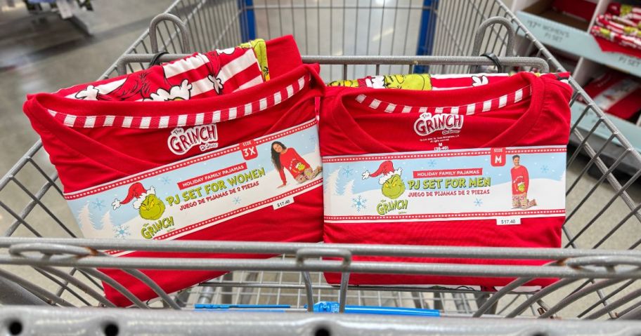 The Grinch PJ Set for Women & Men in a cart