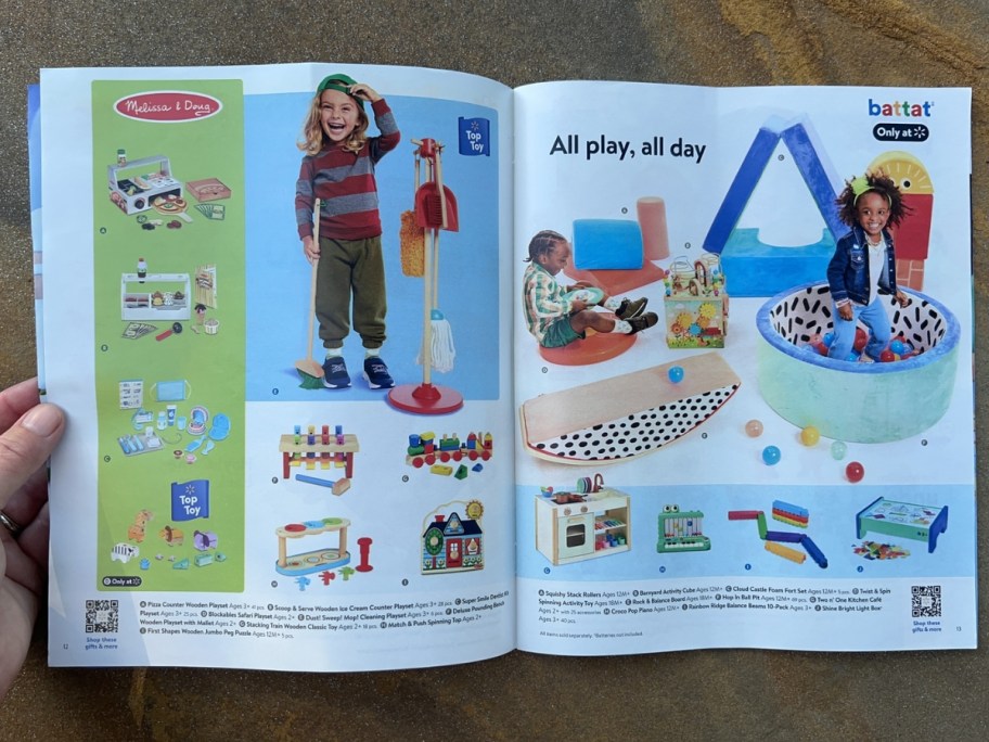 walmart 2024 toy book open to show top toys