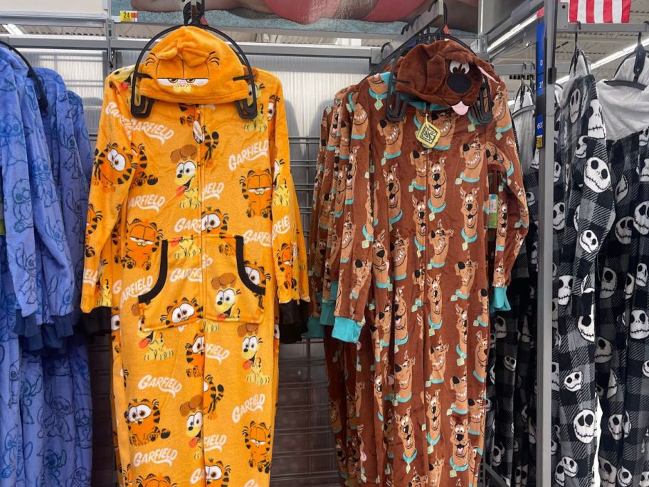 Walmart Women's Character Pajamas garfiled and Scooby Doo