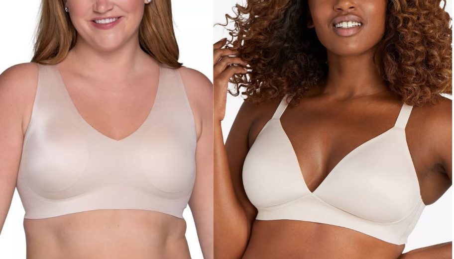 two models wearing bras