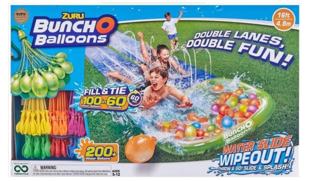 bunch o balloons waterslide