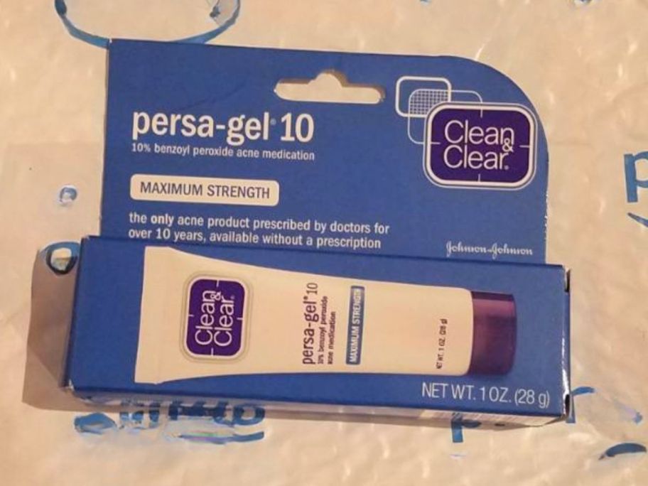 Clean & Clear Acne Spot Treatment package on mailing package