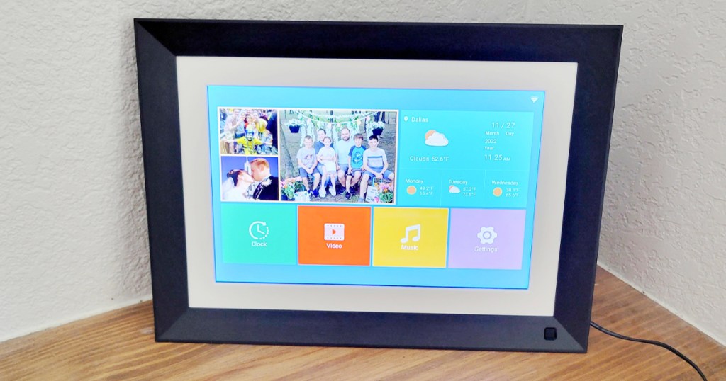 digital photo frame on table