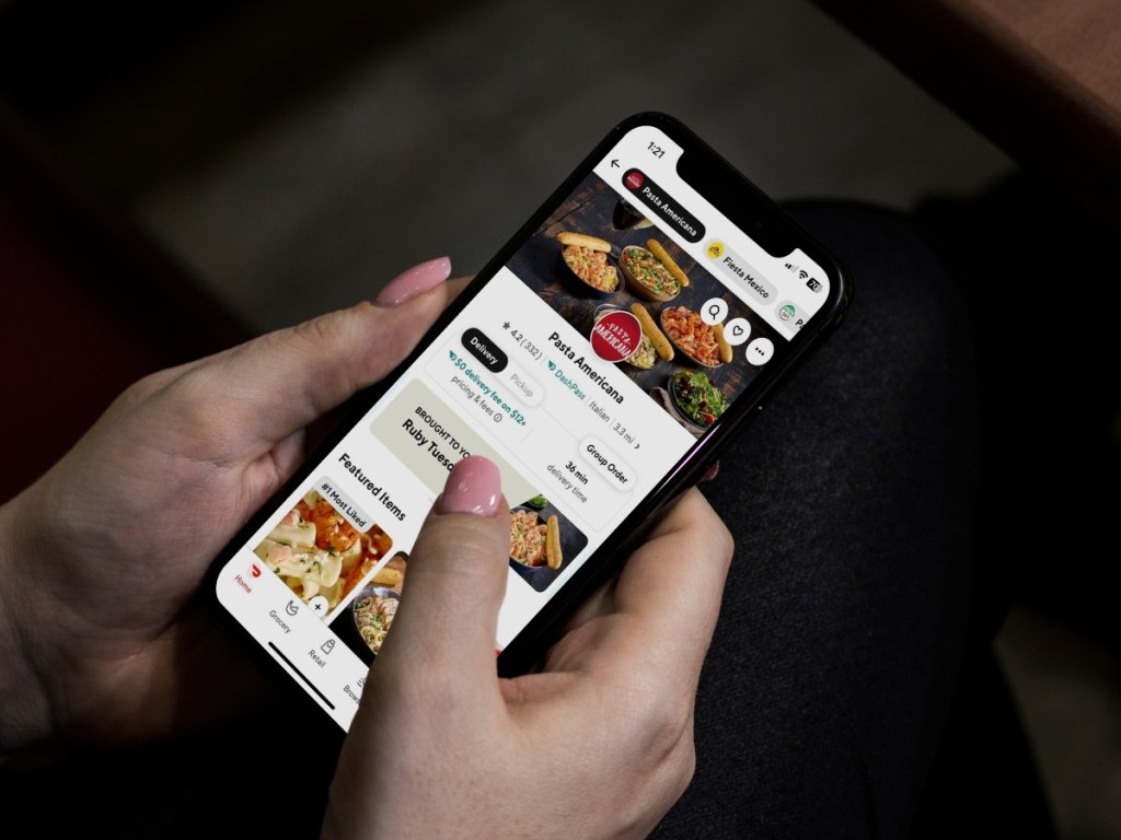 using the DoorDash app