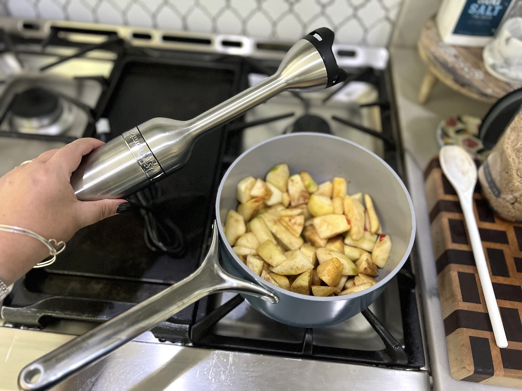 Vitamix immersion blender making applesauce 