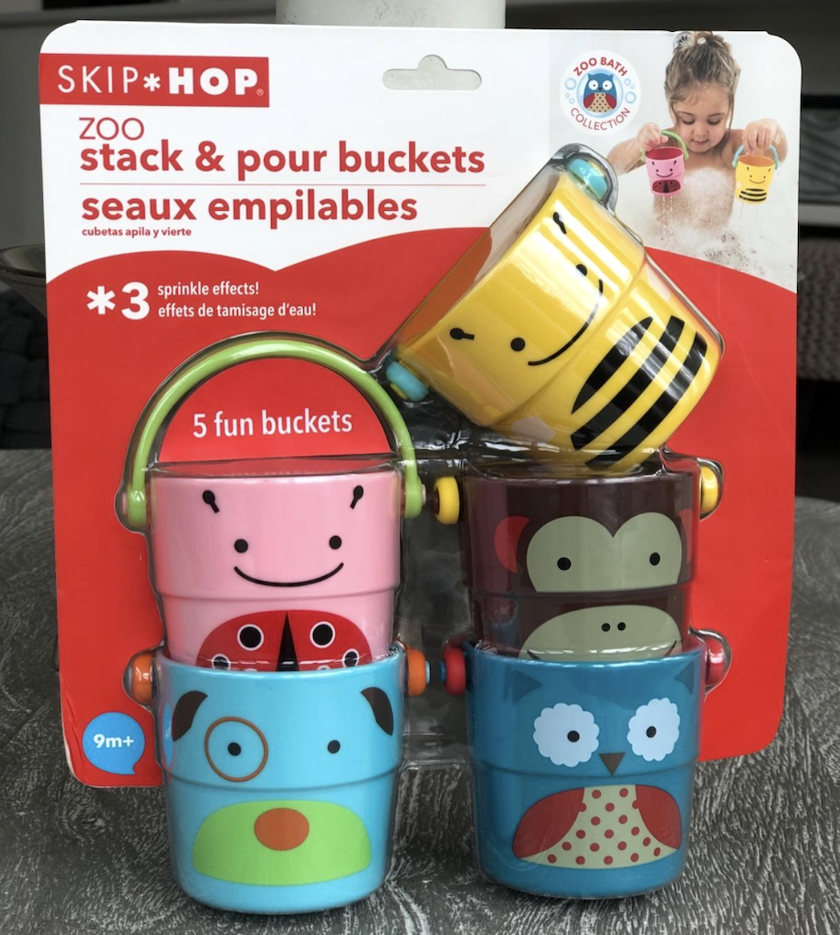 Skip hop stack and pour buckets