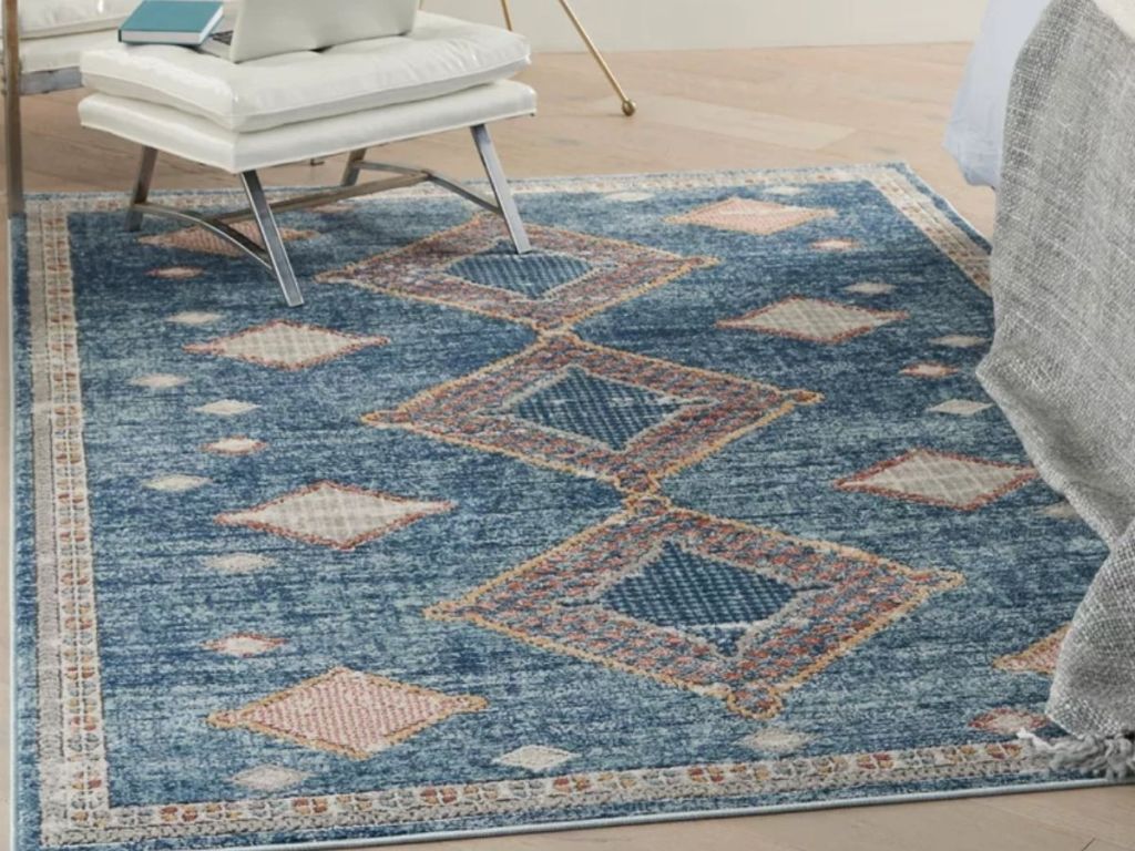 Nourison Quarry 5'3" x 7'3" Blue Vintage Indoor Rug