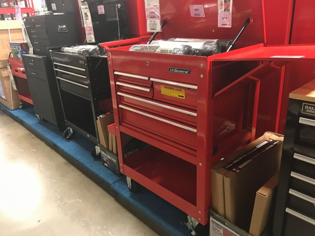 U.S. General 30 in. 5 Drawer Mechanics Cart