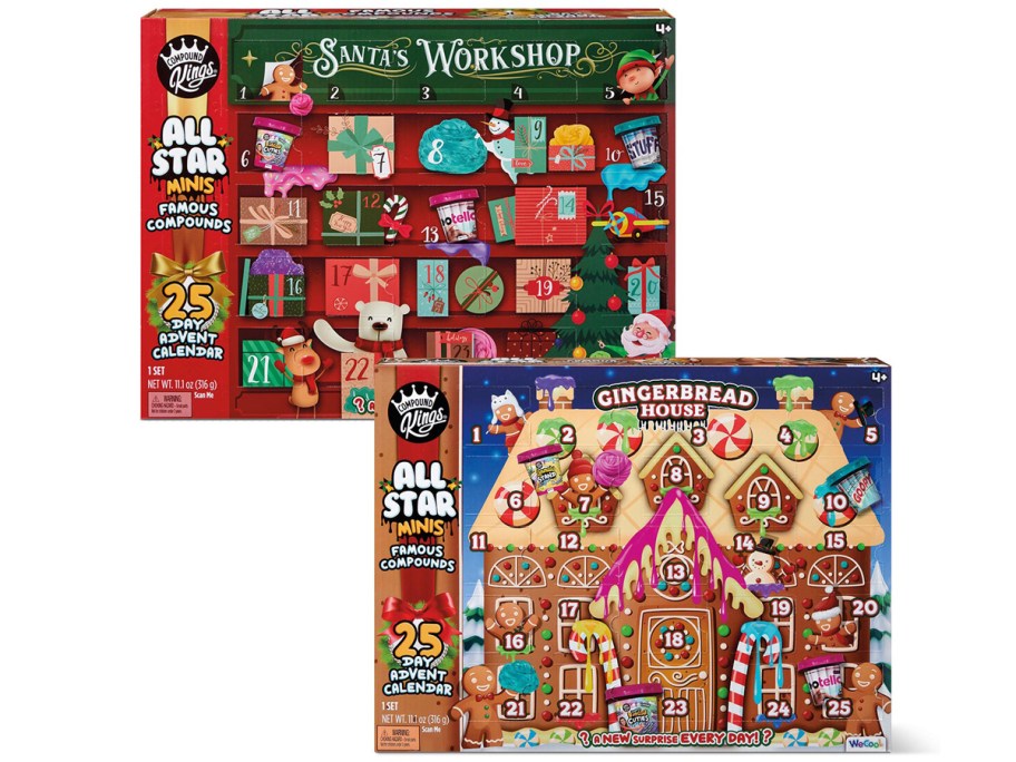 Compound Kings All Star Minis Santas Workshop and Gingerbread House Advent Calendars