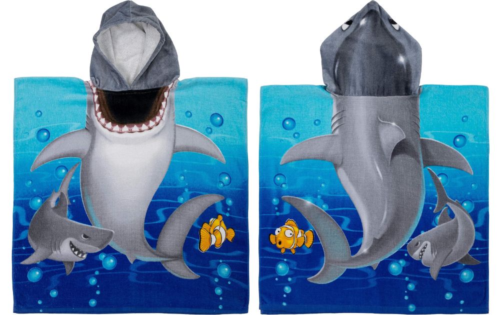 Baby Shark Poncho Beach Towel