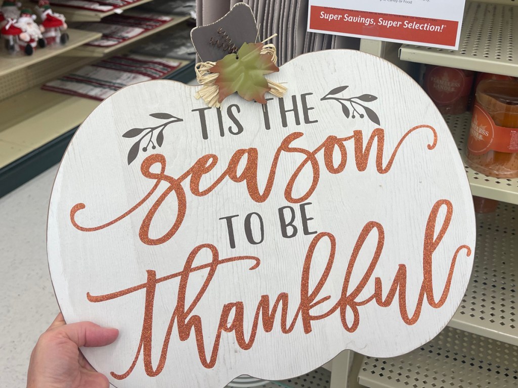 Season To Be Thankful Pumpkin Wood Wall Decor