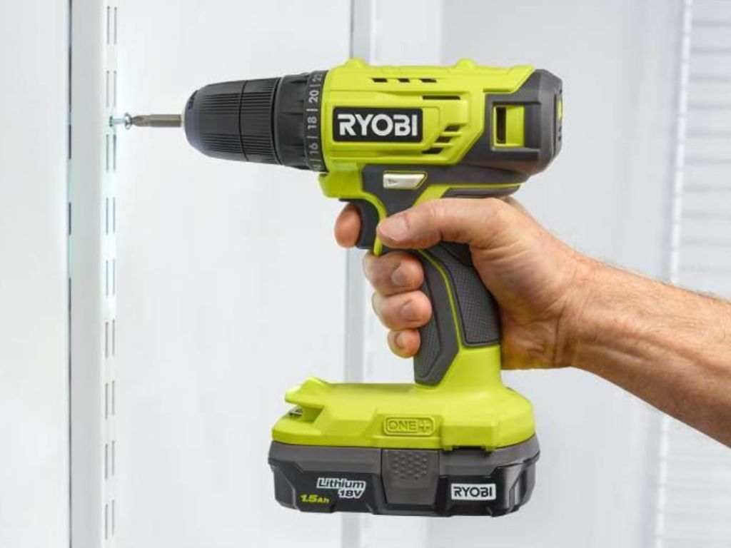 Ryobi Drill in a man's hand