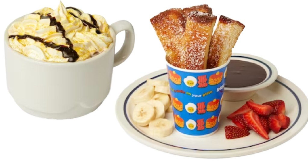 Wonka Hot chocolate and kids breakfast meal