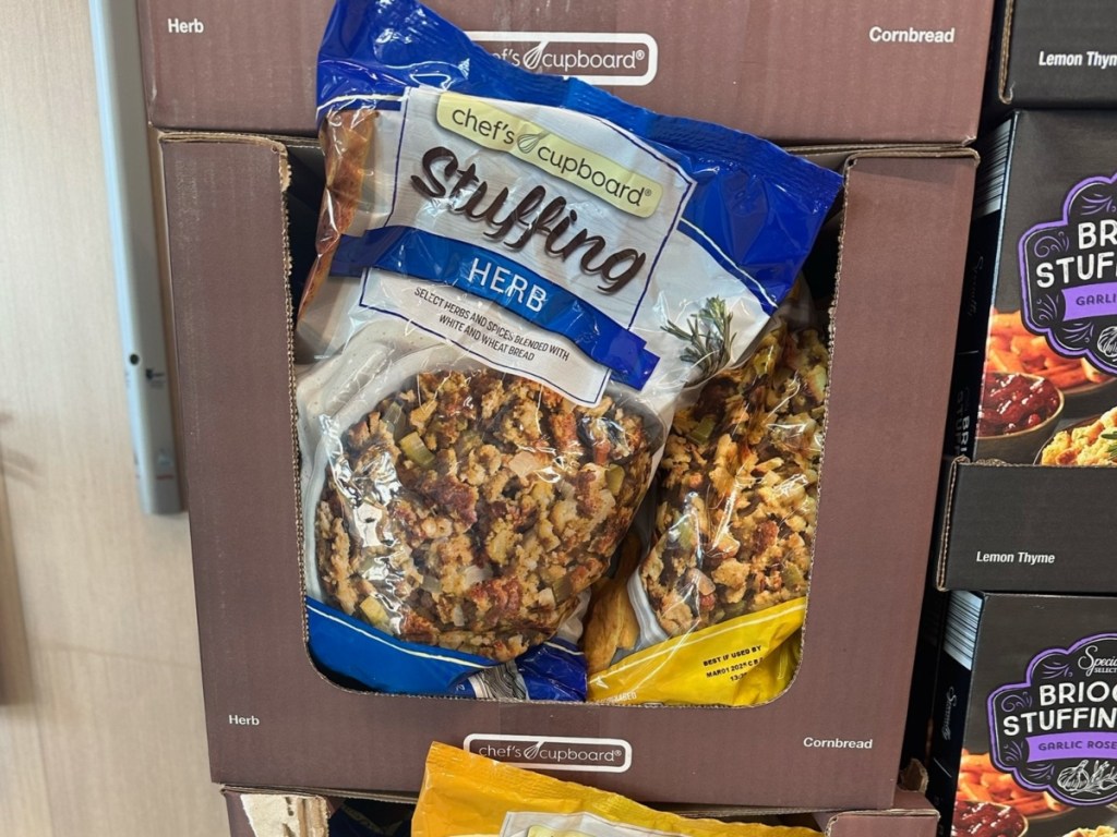 bag of stuffing mix at Aldi