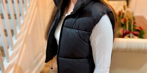 *HOT* Cropped Puffer Vest ONLY $5.56 on Walmart.com (Will Sell Out!)