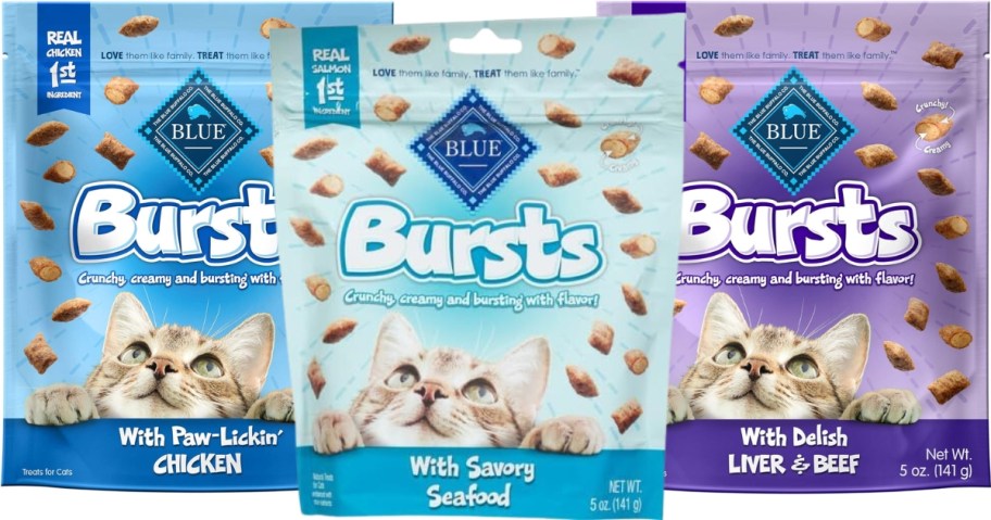 Blue Buffalo Bursts Crunchy Cat Treats Bags